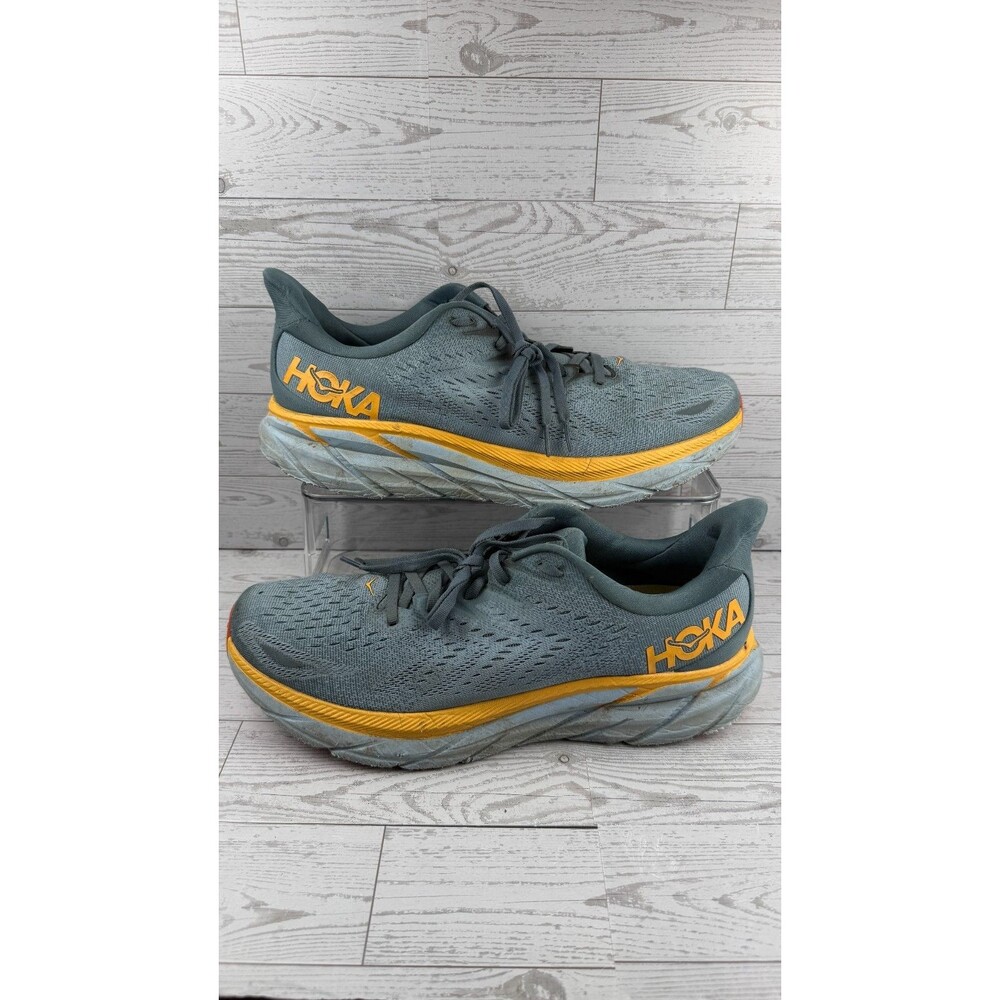 Hoka One One Clifton 8 1119393-GBMS Blue 13D Mens Sneaker Mesh Running Shoes #44